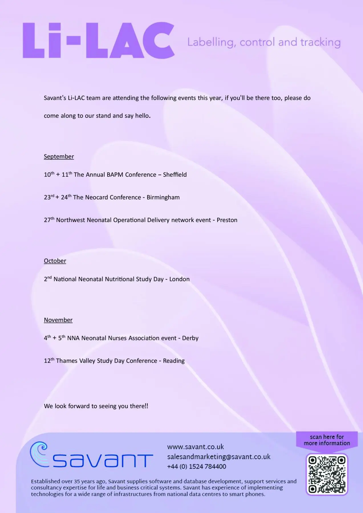 Li-Lac Upcoming Events